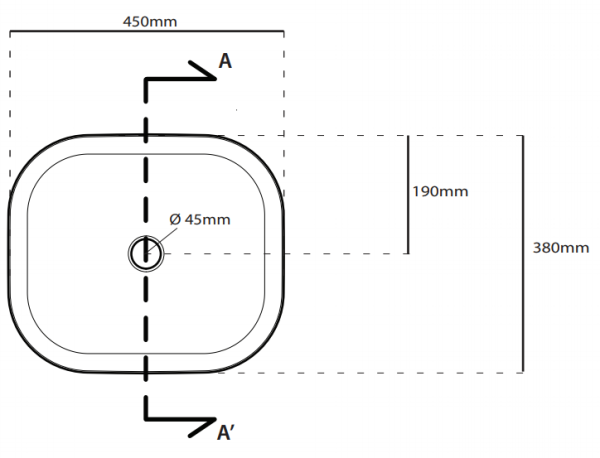 Раковина накладная 45х38 см Galassia SmartB 7406 Раковина накладная 45х38 см Galassia SmartB 7406